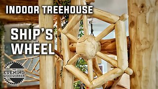 This Captain's Wheel was Made from Branches! | Evening Woodworker