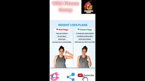 🔥Weight loss plans: red flags v/s green flags🔥#fitness🔥#wildfitnessgroup🔥#shorts🔥