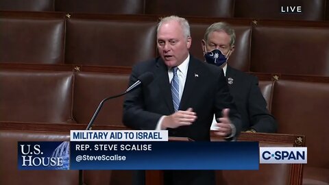 House Republican Whip Steve Scalise speaks on the House Floor on funding for the Iron Dome