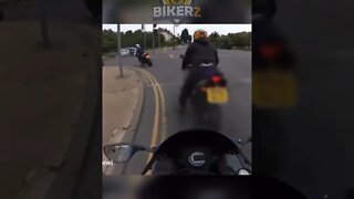 biker rear-ending his buddy.