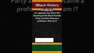 Black History Riddle 013