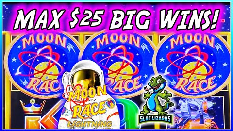BIG WINNING EPICNESS! MAX $25 SPINS! Lightning Link Moon Race Slot LIVESTREAM HIGHLIGHT
