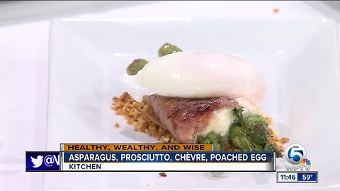 Recipe for Asparagus, Prosciutto, Chèvre, Poached Egg