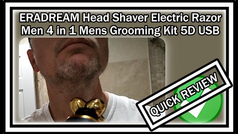 ERADREAM PT-BS07 Head Shaver Electric Razor for Men 4 in 1 Mens Grooming Kit 5D USB FULL REVIEW