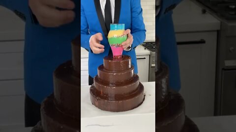 When the colored icing lands on the cake!…