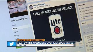 Beloit bar owner apologizes for Facebook memes