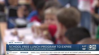 School free lunch program to expire