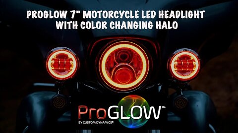 Install custom dynamics proglow 7" LED HEADLIGHT WITH COLOR CHANGING HALO