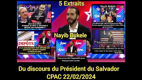 Voici tous les 5 extraits rassembler du discours du Président du Salvador, Nayib Bukele.
