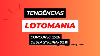 Tendências Lotomania 2528 de 2ª feira - 02.10