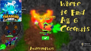 AndersonPlays Roblox [🌊SUMMER🌊] Treasure Quest - Find All 6 Hidden Coconuts - Summer Update 2022