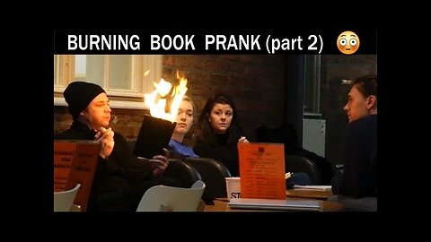 Burning Book Prank