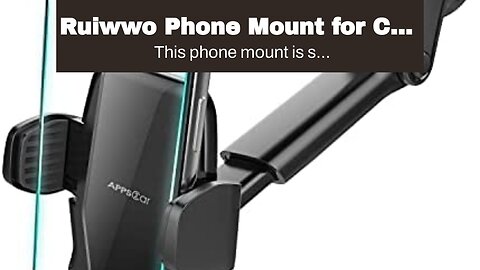 Ruiwwo Phone Mount for Car, Car Phone Holder Dashboard & Windshield, [Strong Suction] Universal...