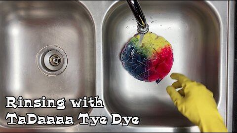 Rinsing Tie Dye with TaDaaaa Tye Dye: Chaps Sweater