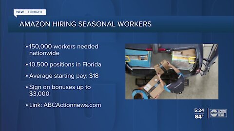 Amazon to hire more than 2,000 locally for seasonal jobs
