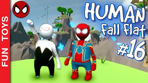 Human Fall Flat #17 - Homem-Aranha e Gwen Stacy no mundo do AVATAR e um final COM FESTA! 🕷 🕸