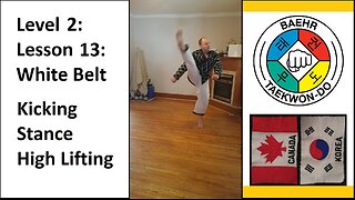 Baehr Taekwondo: 02-13: Yellow Stripe - Kicking Stance - High lifting