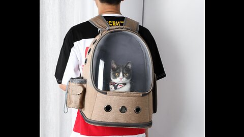 Cat Backpack Carrier, Pet Carrier Backpack, Small Dog Backpack Carrier for Small Dogs, Bubble B...