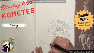 Creating a Botanical Masterpiece: Drawing Beautiful Peonies for Gardenesque Coloring Book!