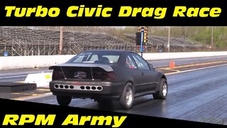 Turbo Honda Civic Drag Race