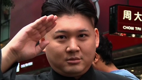 Kim Jong-un Impersonator Wanders Hong Kong Streets