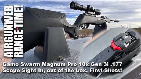Gamo Swarm Magnum Pro 10x Gen 3i .177 Out of the Box Scope Sight In & First Shots w/ RedFire Pellets