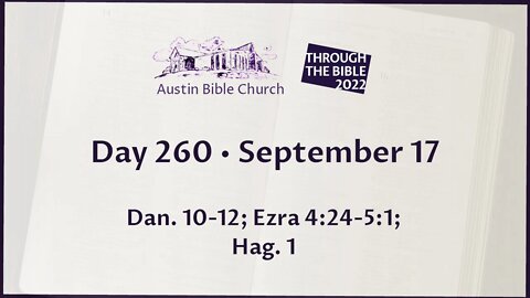 Through the Bible 2022 (Day 260)