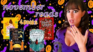 november reading VLOG | 4 books | mailorder brides, greek gods, bookstore enemies & magical cards