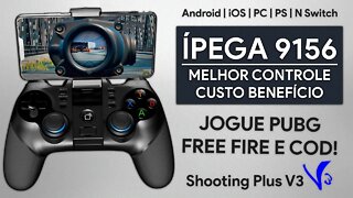 IPEGA 9156 - CONTROLE PRA JOGAR PUBG, COD E FREE FIRE NO SMARTPHONE! | MELHOR CUSTO BENEFÍCIO!
