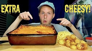 EATING CHEESY, SPICY ENCHILADAS! - Mukbang, Beans, Noodles, Potatoes Eating Sounds