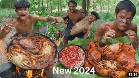 New 2024 coocking Crab sea solo Eating injugle c #00058