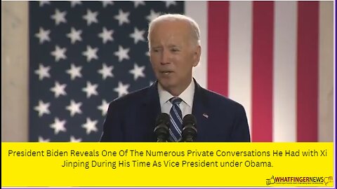 President Biden Reveals One Of The Numerous Private Conversations He Had