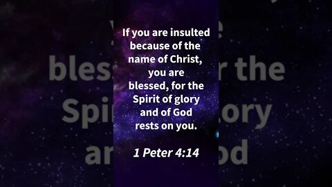 WE ARE BLESSED BY THEIR INSULTS! | 1 Peter 4:14 With Commentary!