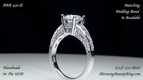BBR 430-E Unique Diamond Engagement Ring Handmade In The USA!