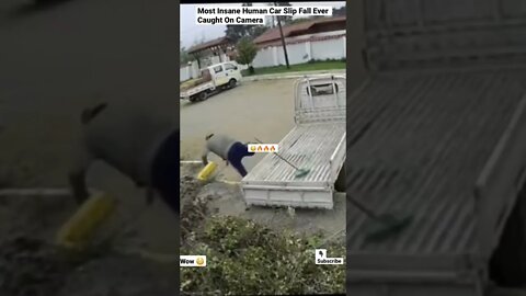 Most Insane Human Car Slip Fall Ever Caught On Camera #shorts #funny #fun #funnyvideo #funnymoments