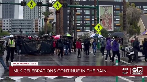 A rainy start to MLK celebrations around the Valley