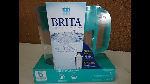 Brita Small 6 Cup Water Filter Pitcher with 1 Standard Filter, BPA Free, Metro, Turquoise