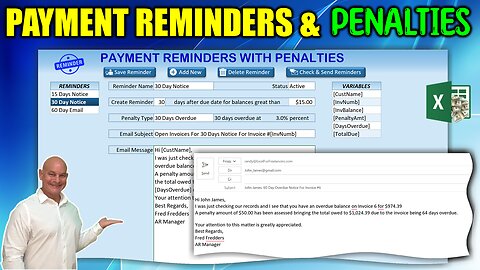 How To Create A Fully Automated Payment Reminder & Penalty System In Excel + FREE DOWNLOAD