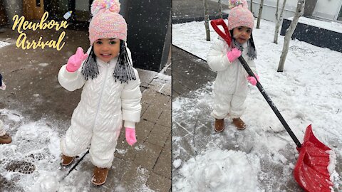 Yung Miami's Daughter Summer Plays In Snow For The 1st Time During Aspen Vacation! ❄️