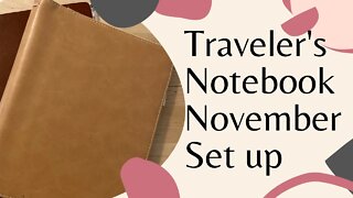 Travelers Notebook November set up