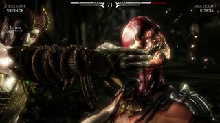 Mortal Kombat X: Shinnok (Bone Shaper) vs Kitana (Royal Storm) - 1440p No Commentary