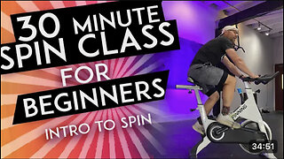 30 MINUTE SPIN CLASS for BEGINNERS -- Complete Set up & Workout