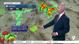 Thunderstorm activity in Southern Arizona Friday, July 22