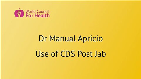 Dr. Manuel Aparicio - use of CDS post-jab (After inoculation detox protocol)