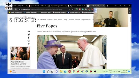 The Queen Is Dead At Age 96 (After Years Of Service To The Jesuit Pope In Rome)