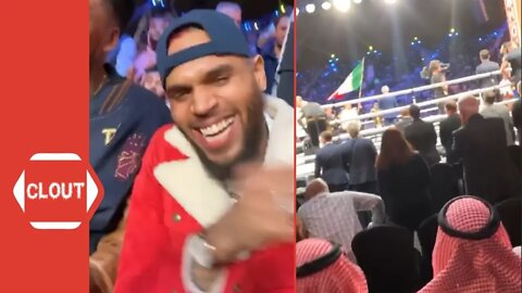 Chris Brown At Anthony Joshua Vs. Andy Ruiz 2 Fight In Saudi Arabia!