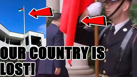 WOKE school flies Palestine's flag, NOT US Flag! Military members SALUTE Xi Jinping & wave CCP flag!