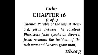 Luke Chapter 16 (Bible Study) (2 of 2)