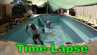 Pool Update: Beadcrete Coating Time Lapse!
