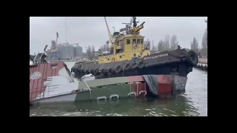 The Guard Ship "Donbass" Of The Ukrainian Navy Was Flooded In The Port Of Mariupol